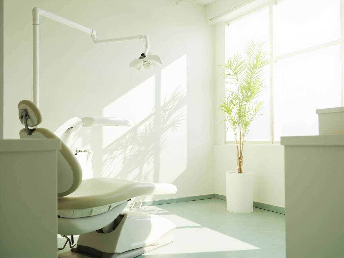 La salle de soins, fauteuil près de la grande fenêtre